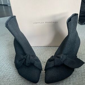 Dress metallic knit booties